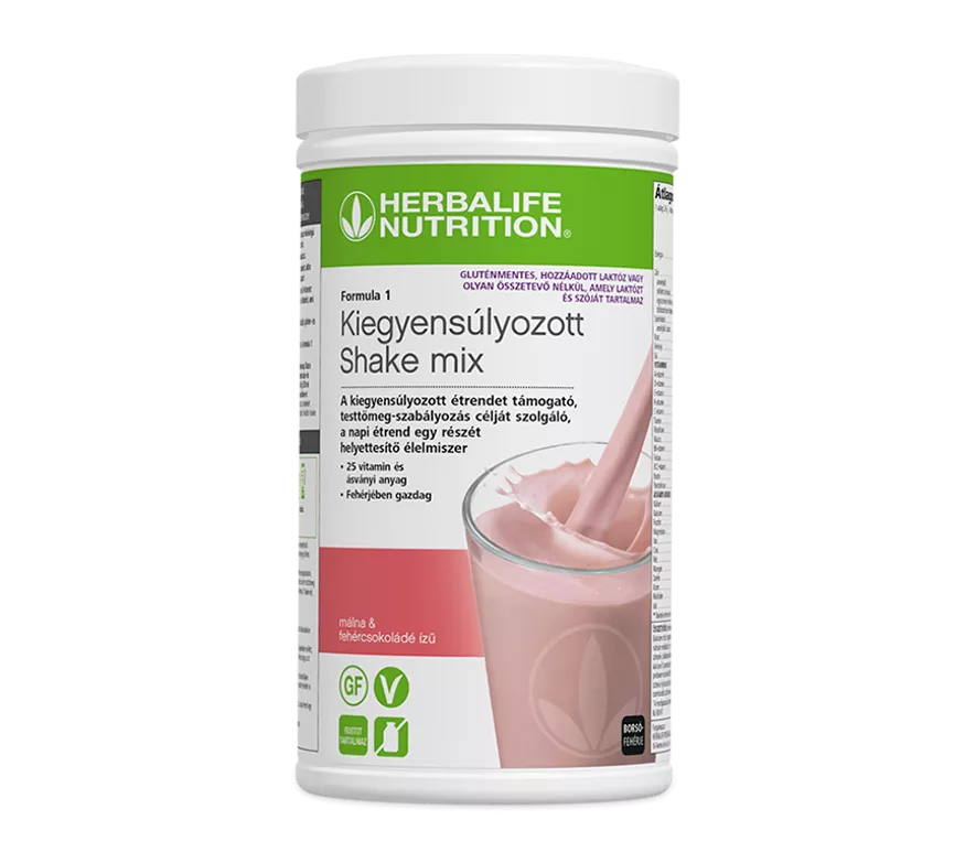 Herbalife Formula 1 Kiegyensúlyozott shake mix málna és fehércsokoládé